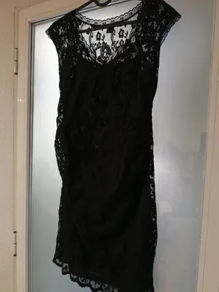 Vestido fiesta premamá H&M negro Talla S lo