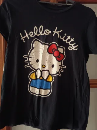 Camiseta Hello Kitty Negra Talla S