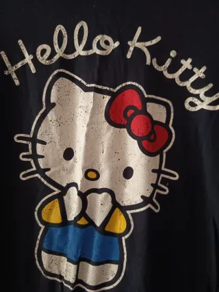 Camiseta Hello Kitty Negra Talla S