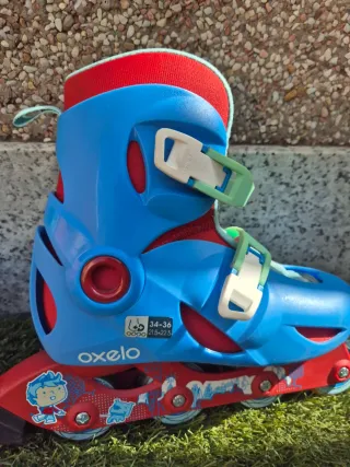 Patines y Casco Infantil Azul