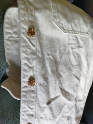 Chaqueta vaquera Pull&Bear blanca Talla S