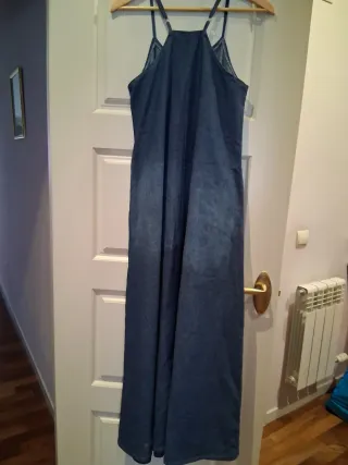 Vestido largo azul mujer