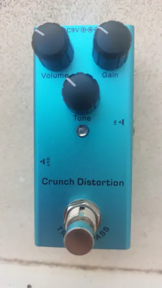 Minipedal  Guitarra Crunch Distortion Azul