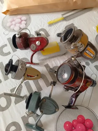 Lotes de carretes de pesca antiguos