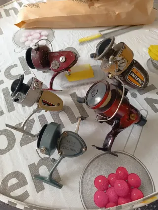 Lotes de carretes de pesca antiguos