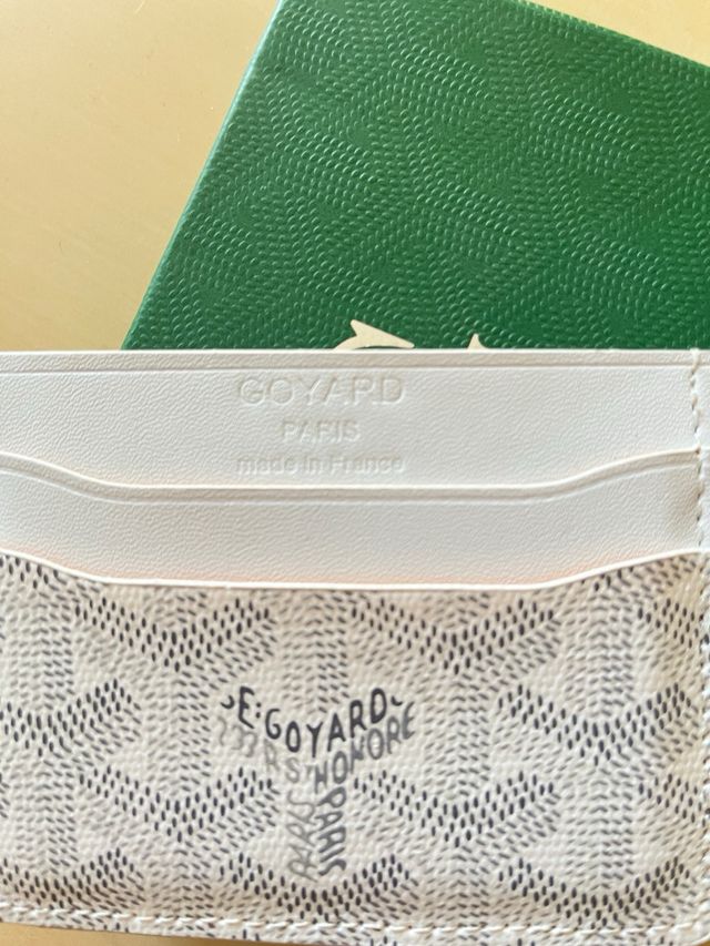 Portacarte Goyard Grigio/Bianco