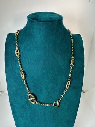 Collar Dorado con eslabones tipo H