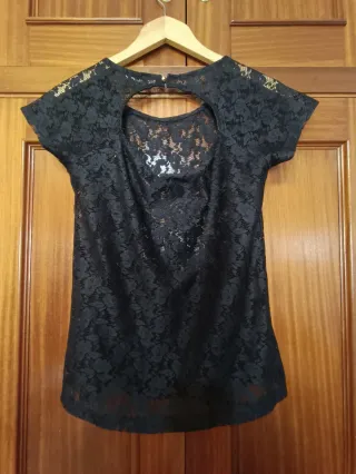 Camiseta encaje Pull&Bear Talla S