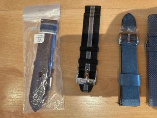 Correas de reloj 22mm (negro, azul)