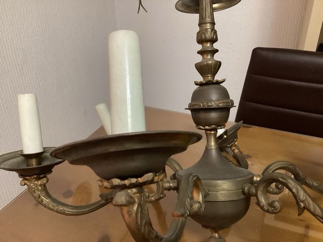 Lámpara de bronce vintage