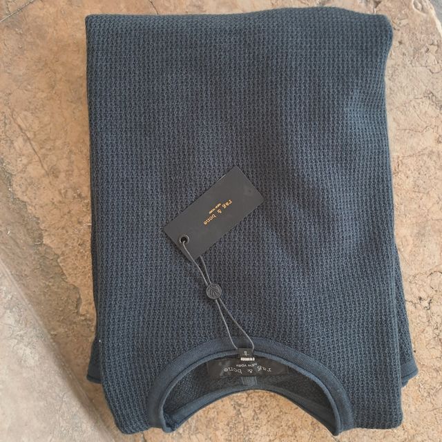 Maglione rag & bone 100% lana Merino blu XL