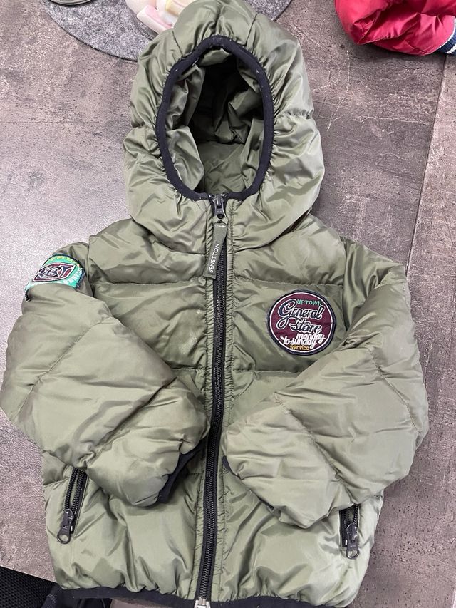 Piumino Benetton 18 mesi 82cm verde