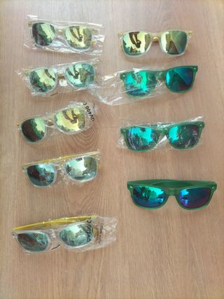 9 unidades gafas sol espejo
