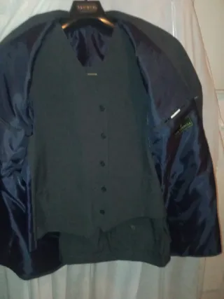Traje chaqueta gris 3 piezas