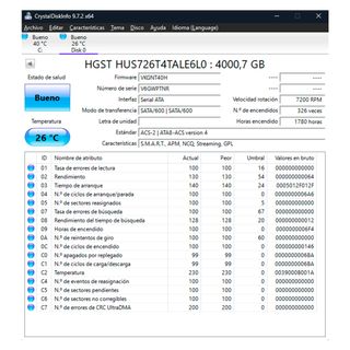 2 Discos duros HDD de 4TB WD + HGST (TOTAL 8 TB)