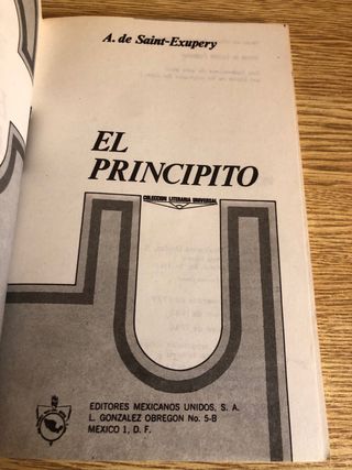 El Principito / Antoine de Saint-Exupéry