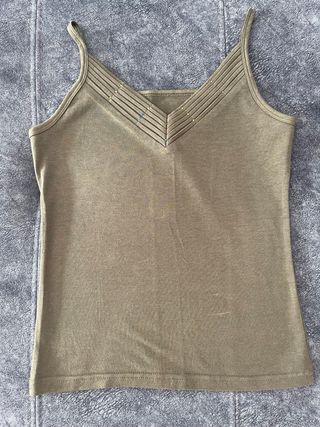 Top verde con brillos Talla S/M