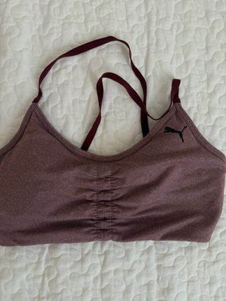 Top deportivo Puma morado mujer