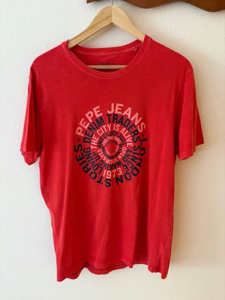 Camiseta Pepe Jeans Roja Estampada
