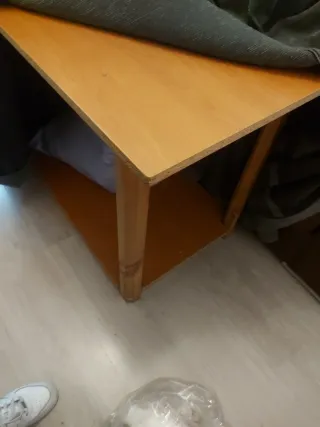 Mesa camilla con faldón gris