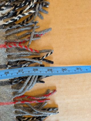 Sciarpa Burberry Check Grigio Rossa 148x30 cm