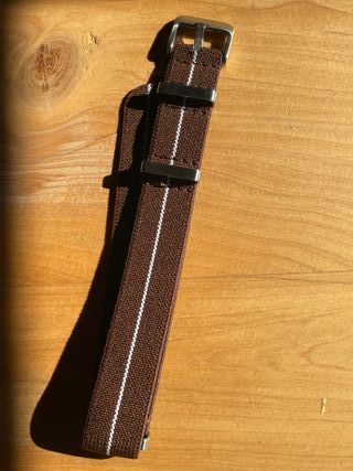 Cinturino NATO 18mm Marrone Bianco
