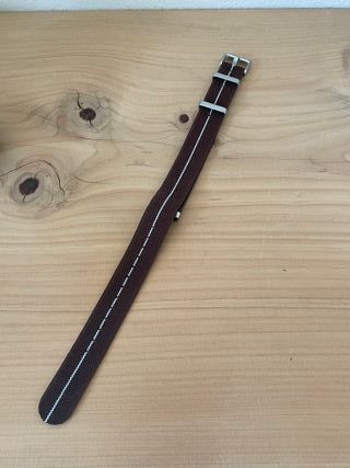 Cinturino NATO 18mm Marrone Bianco