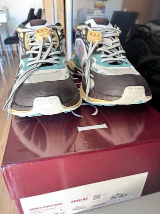 Tenis Gucci Marrón y Turquesa