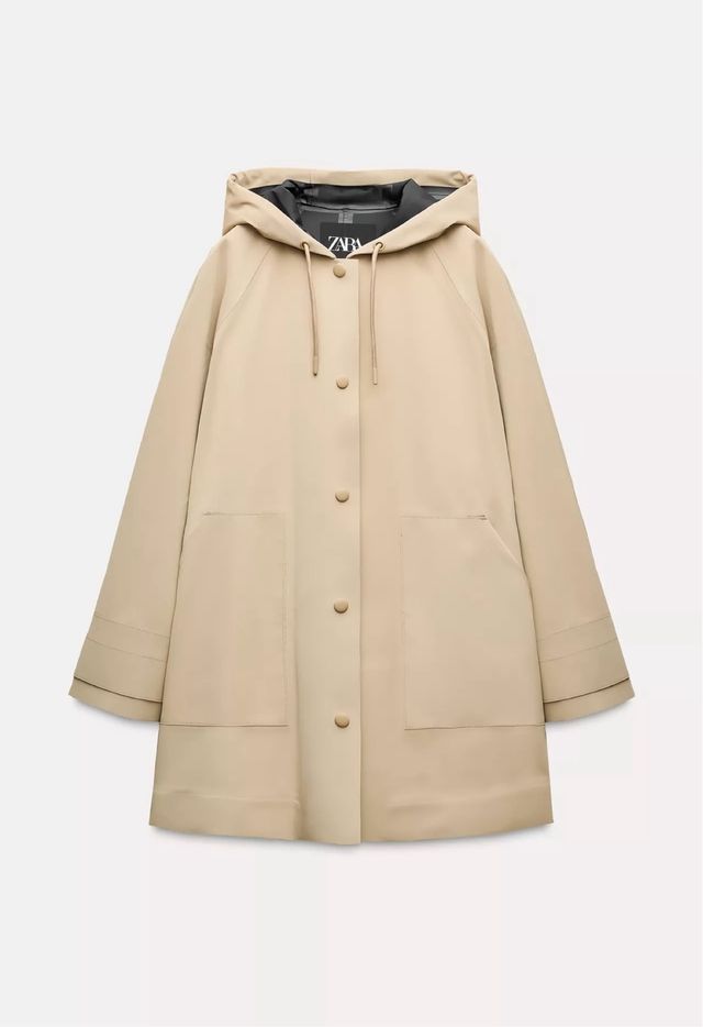Chaqueta Zara Engomada Resistente al Agua