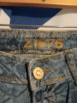 Pantalones Zara Estampado Floral Azul