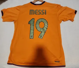 Camiseta  Barcelona Naranja primer año Messi auten