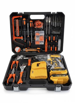 Set Herramientas y Taladro Inalámbrico 48V
