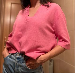 Jersey YAYA rosa  5% lana