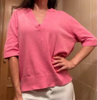 Jersey YAYA rosa  5% lana