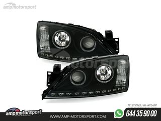 FAROS DELANTEROS OJOS DE ANGEL + LUZ DIURNA PARA FORD MONDEO MK3