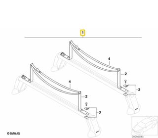 SOPORTE BACA TECHO MINI R50 R53 R54 R55 R56 R60 