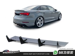 AÑADIDO DIFUSOR TRASERO AUDI A3 RS3 8V SEDAN 2016-2021 NEGRO BRILLO