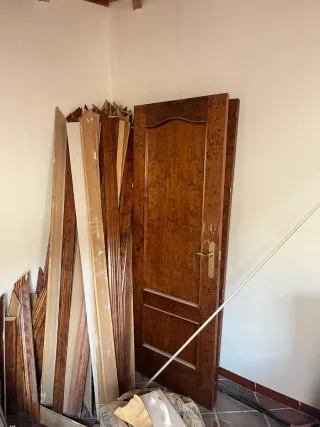 Set 7 puertas madera + 2 cristal 