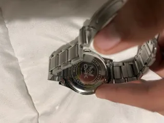 Reloj OPK plateado y blanco con caja