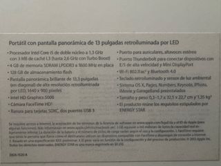 MacBook Air 13” 2013 128GB Plata