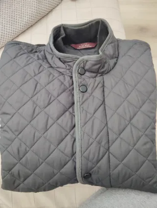 Chaqueta Bomber Zara Gris Acolchada