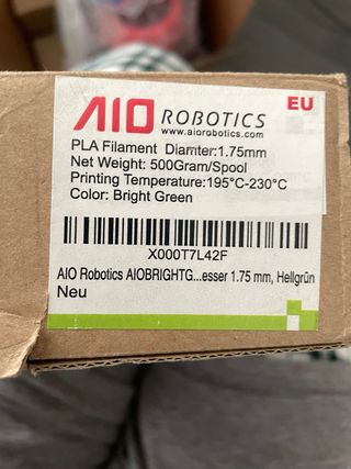 Filamento PLA AIO ROBOTICS Verde Brillante 1.75mm