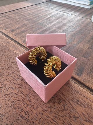 Pendientes Aro Bañados en Oro