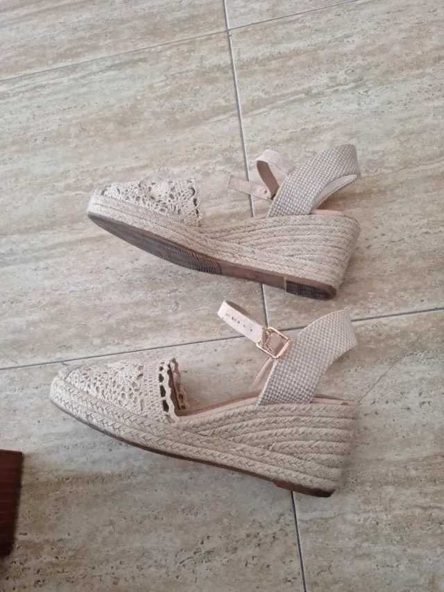 Esparteras beige de mujer