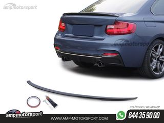 PESTAÑA DE MALETERO NEGRA BRILLO PARA BMW SERIE 2 F22/F23