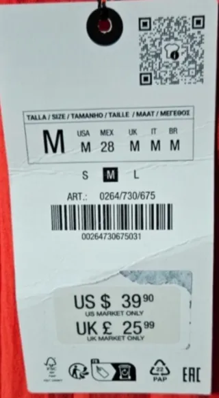 Suéter naranja de manga larga de Zara