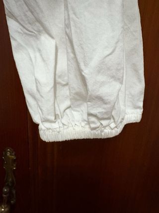 Camisa Zara Beige Cuello Bordado Corta