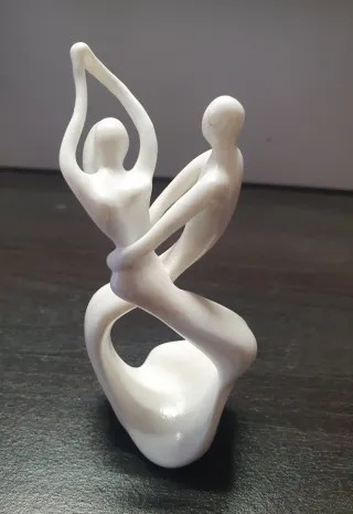 Statuina Resina Coppia Ballerini Danza dell Amore