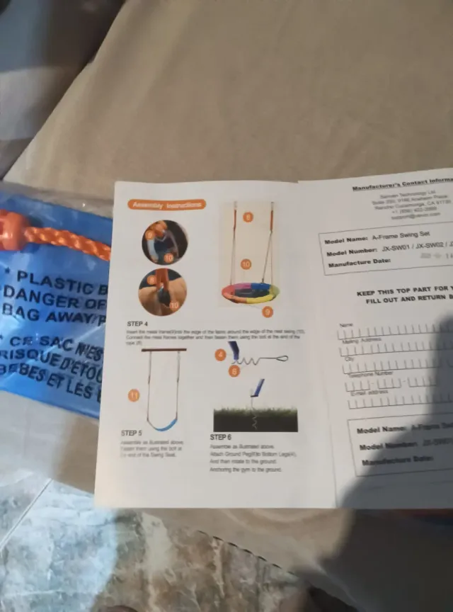 Columpio exterior VEVOR para niños sin estrenar.