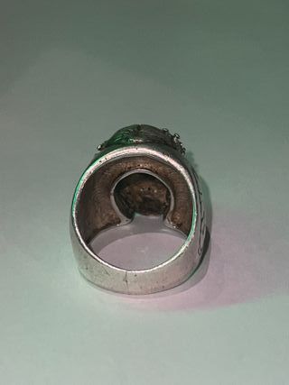 Anillo Jesús Plata Antigua Original